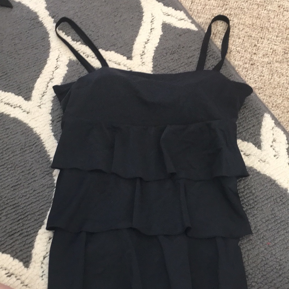 Black ruffle tankini top